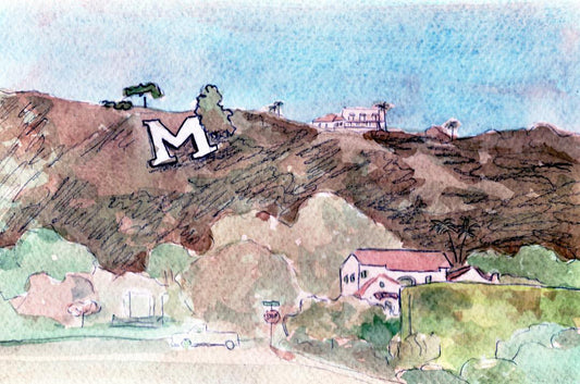 Monrovia "M" Watercolor Print