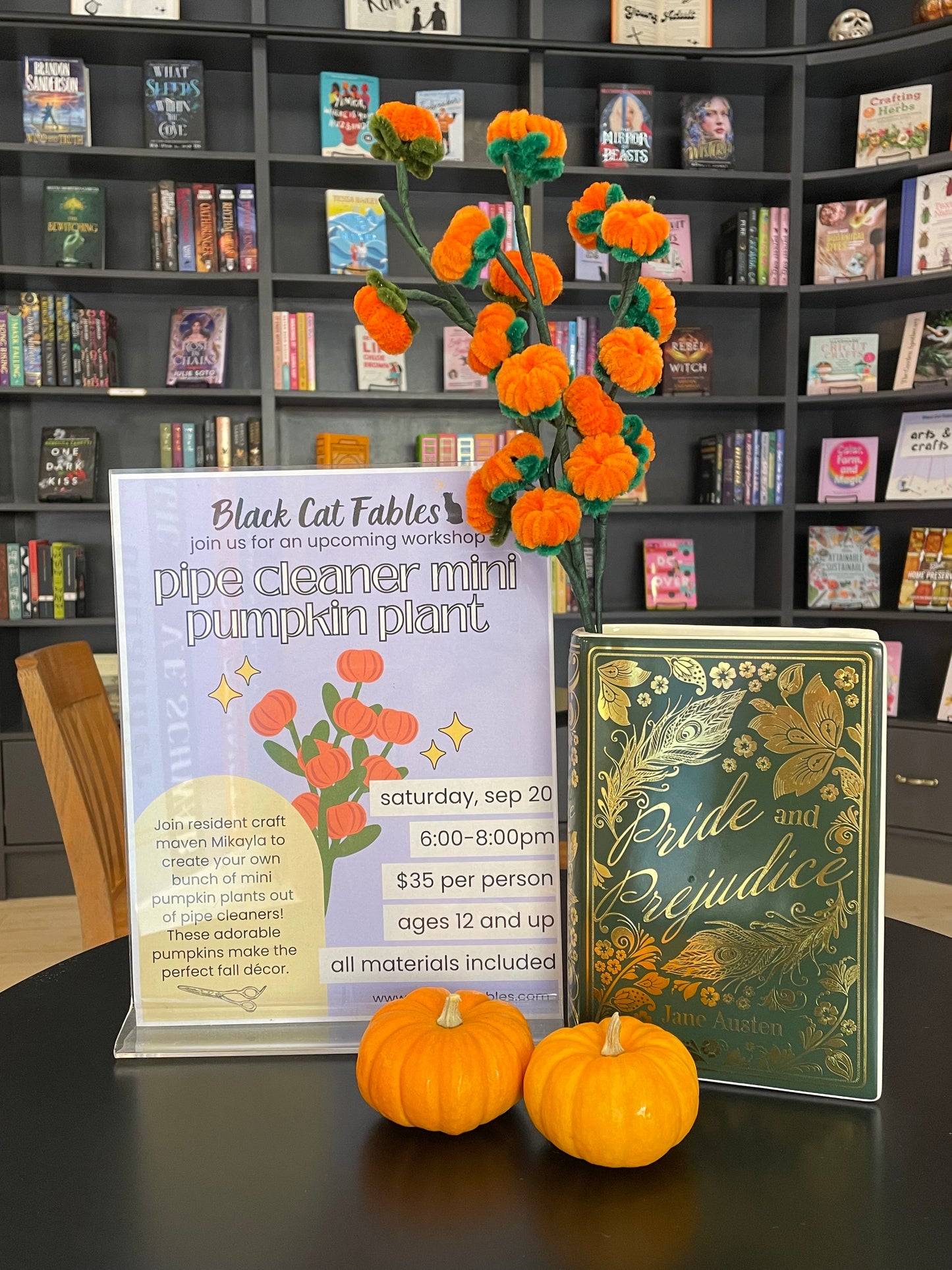 Workshop - 09/20/2025 - Pipe Cleaner Mini Pumpkin Plant