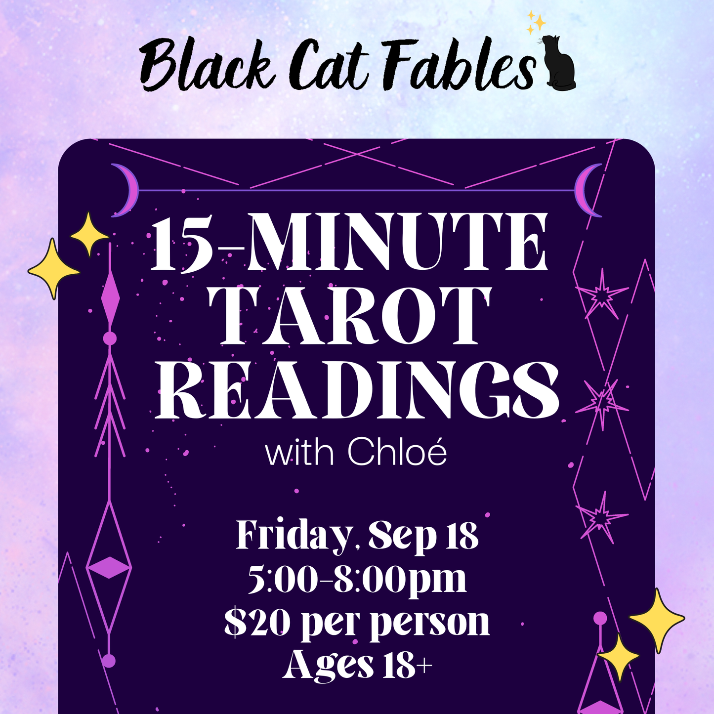 09/18/2026 – 15-Minute Tarot Readings with Chloé
