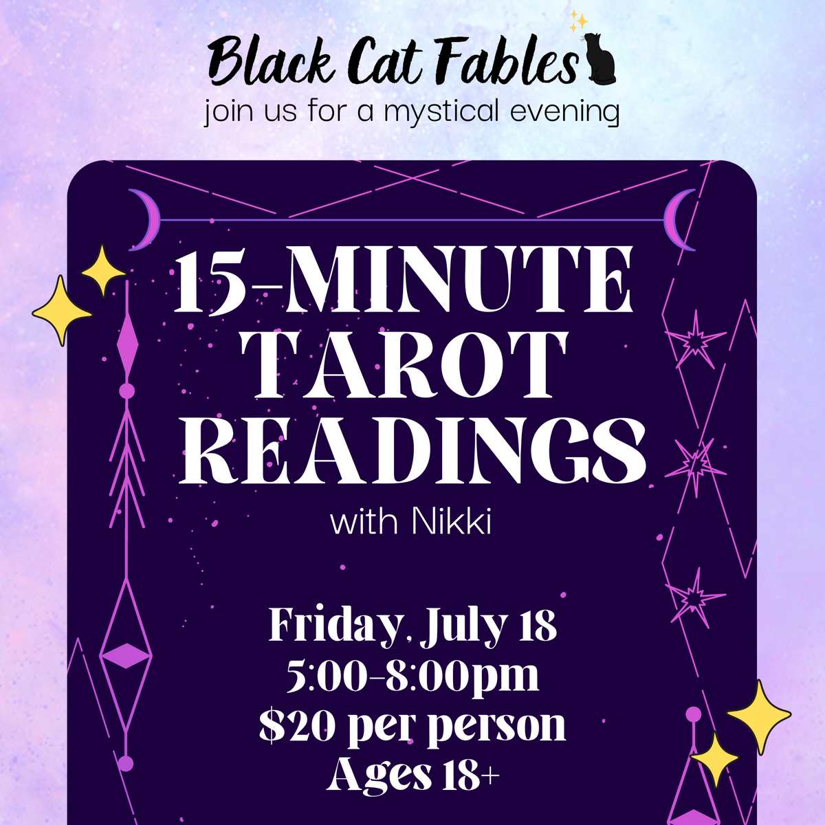 07/18/2025 – 15-Minute Tarot Readings with Nikki