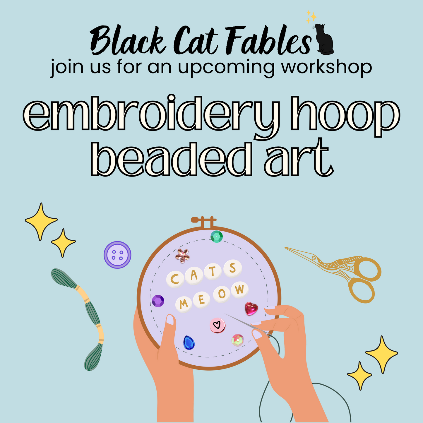 Workshop - 06/14/2025 - Embroidery Hoop Beaded Art