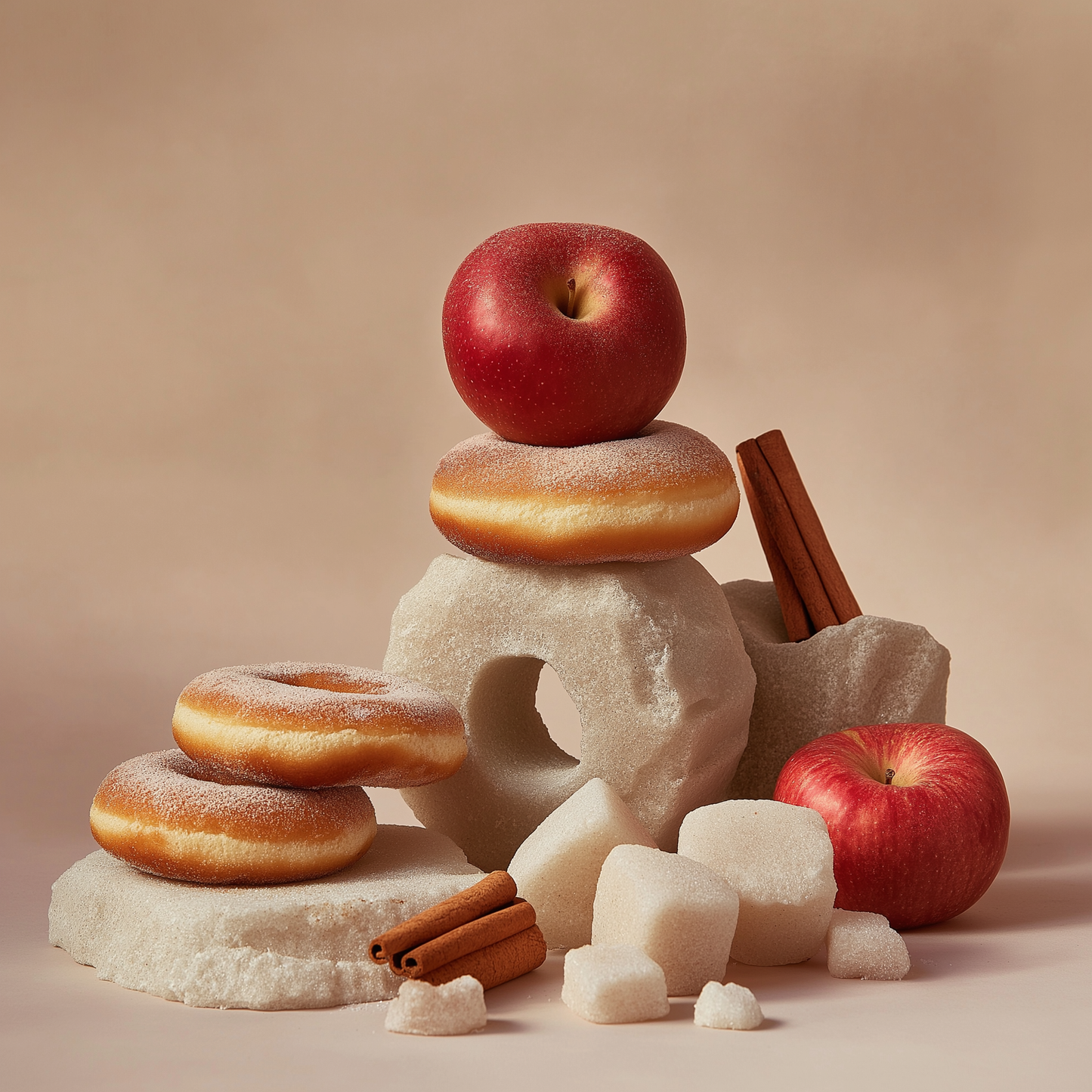 Apple Cider Donut- Sugared Donut 10oz Gold Glass Candle