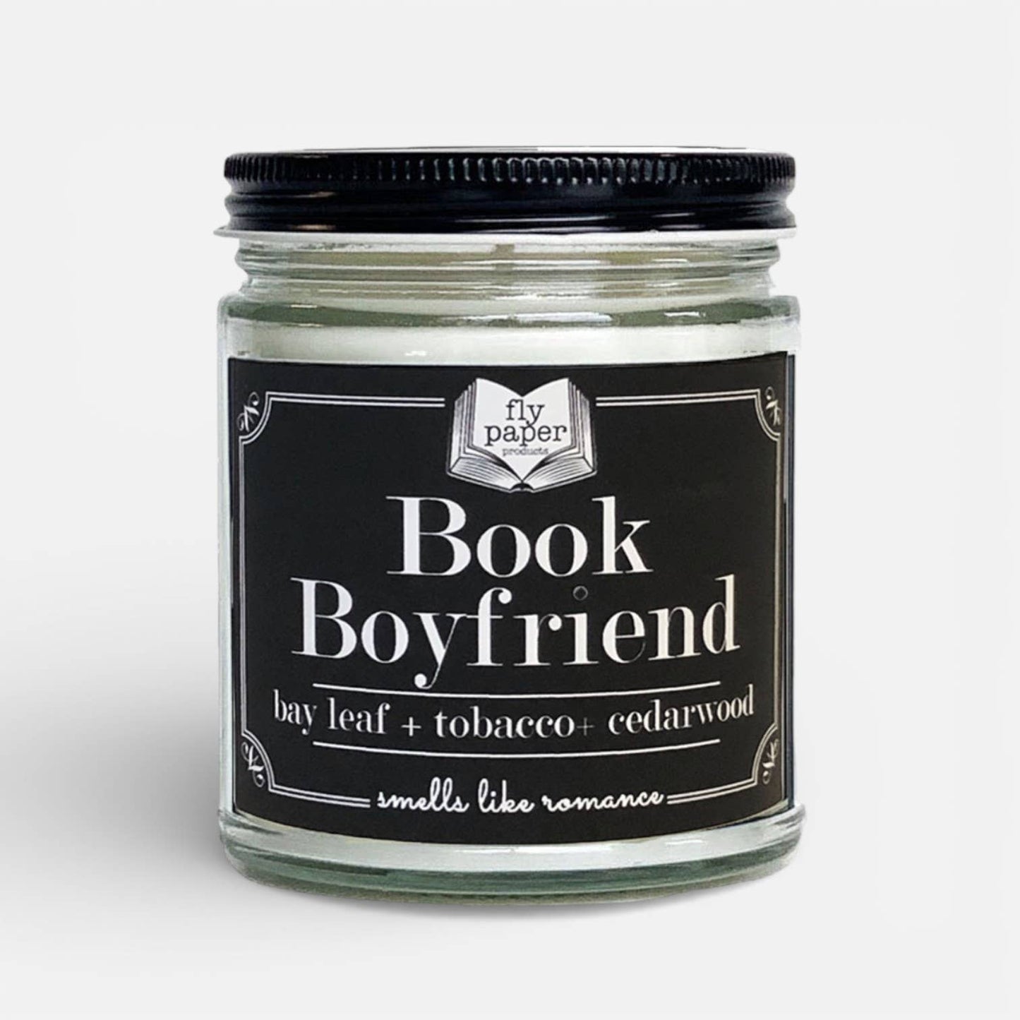 Book Boyfriend 9oz Candle Bay Leaf + Cedarwood + Tobacco