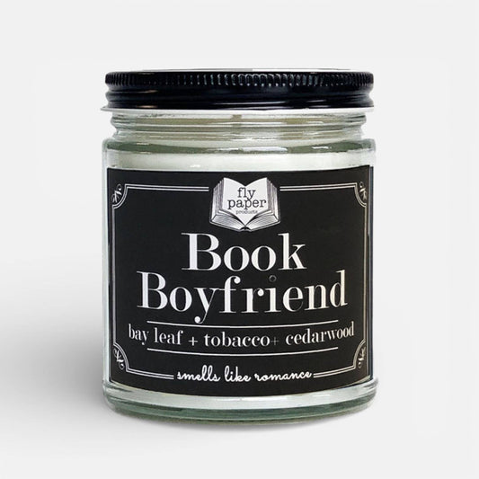 Book Boyfriend 9oz Candle Bay Leaf + Cedarwood + Tobacco