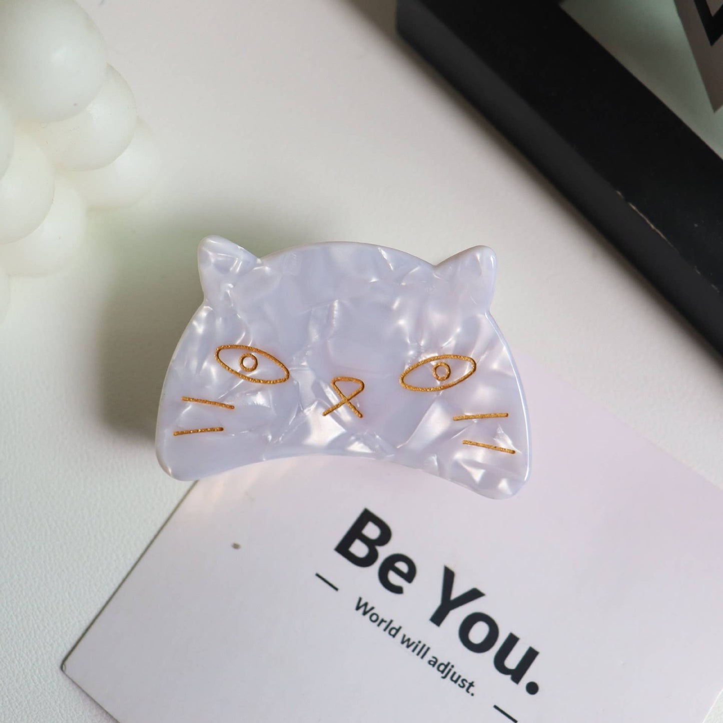 Adorable Cat Acetate Hair Clips in Various Colors