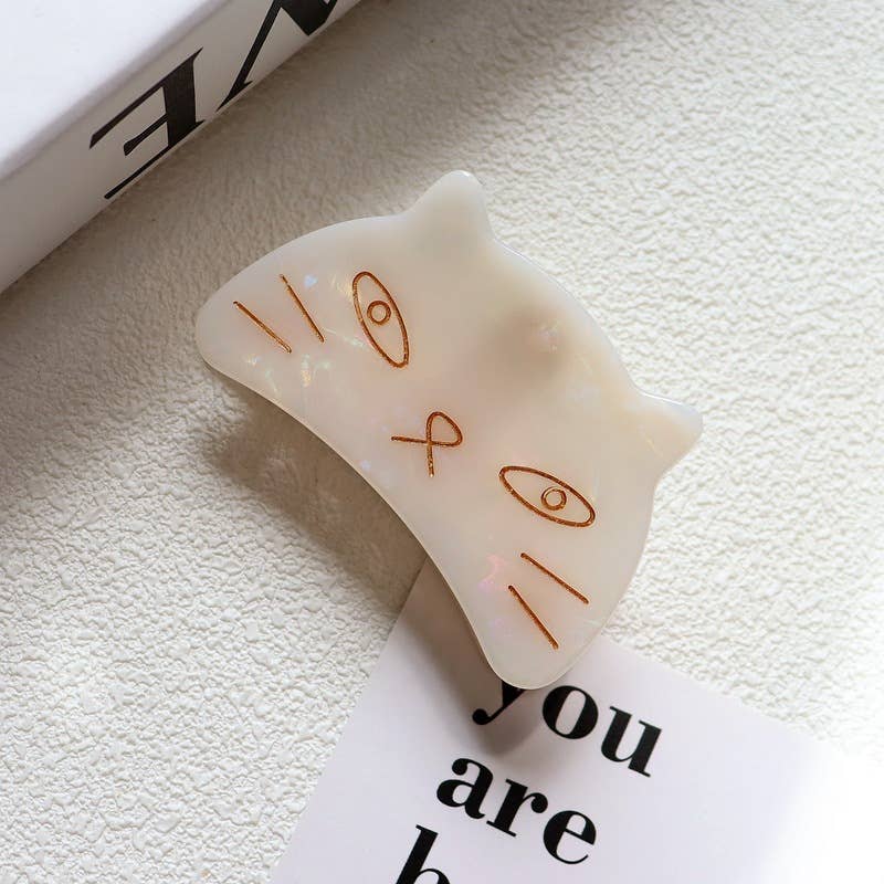 Adorable Cat Acetate Hair Clips in Various Colors