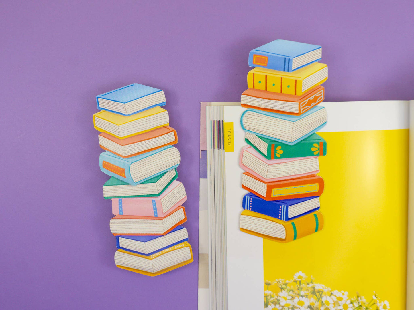 Book Stack Die-Cut Bookmark