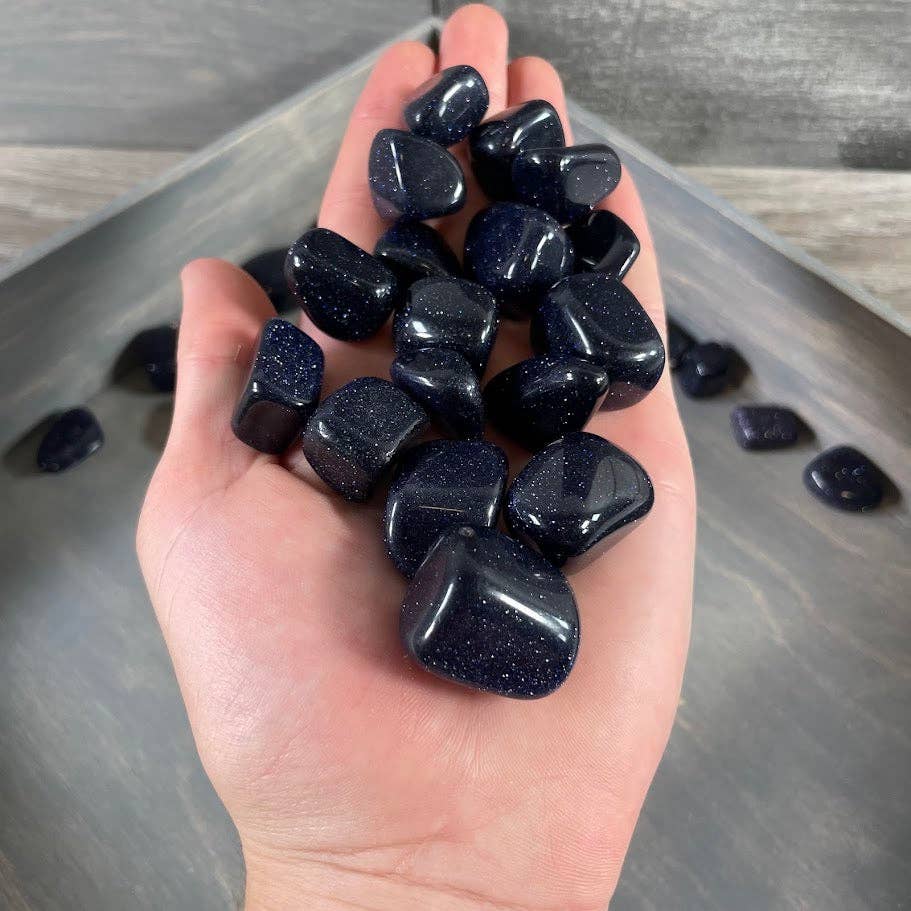 Tumbled Blue Goldstone