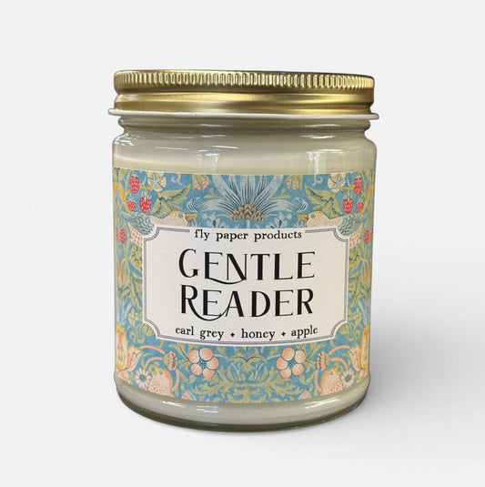 Gentle Reader 9oz Soy Candle Earl Grey + Honey + Apple