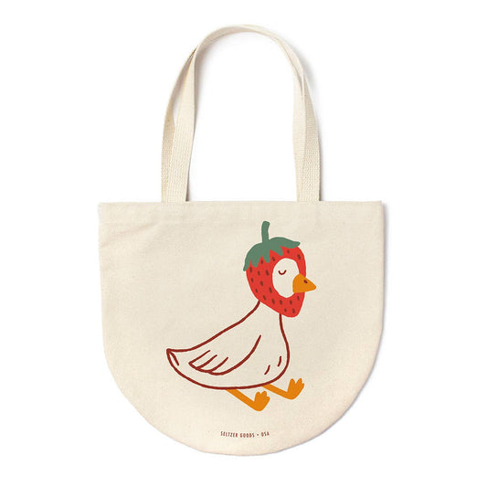Strawberry Goose Round Tote
