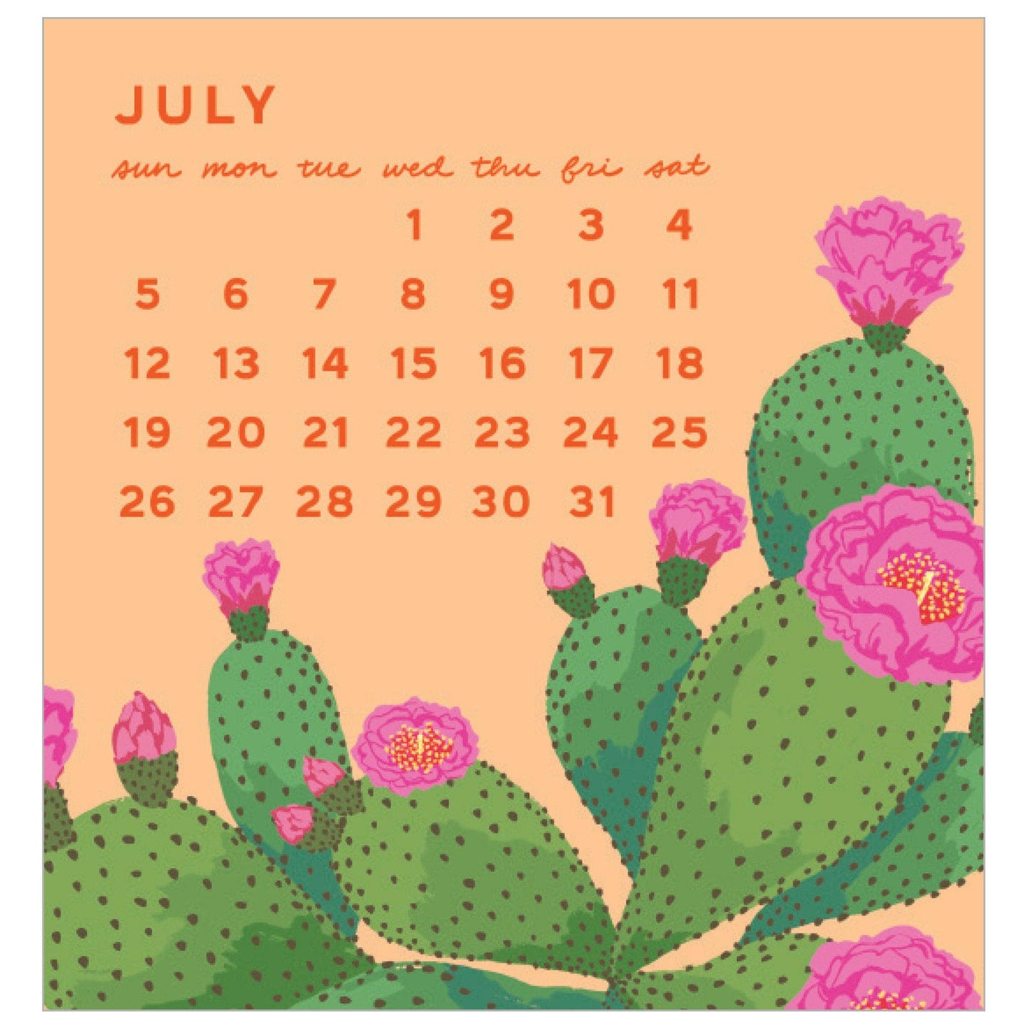 2026 Blossom Mini Calendar