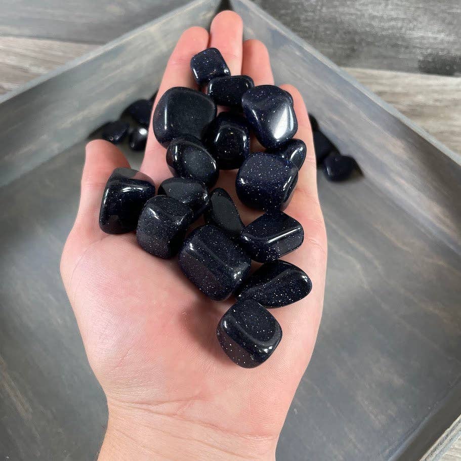 Tumbled Blue Goldstone