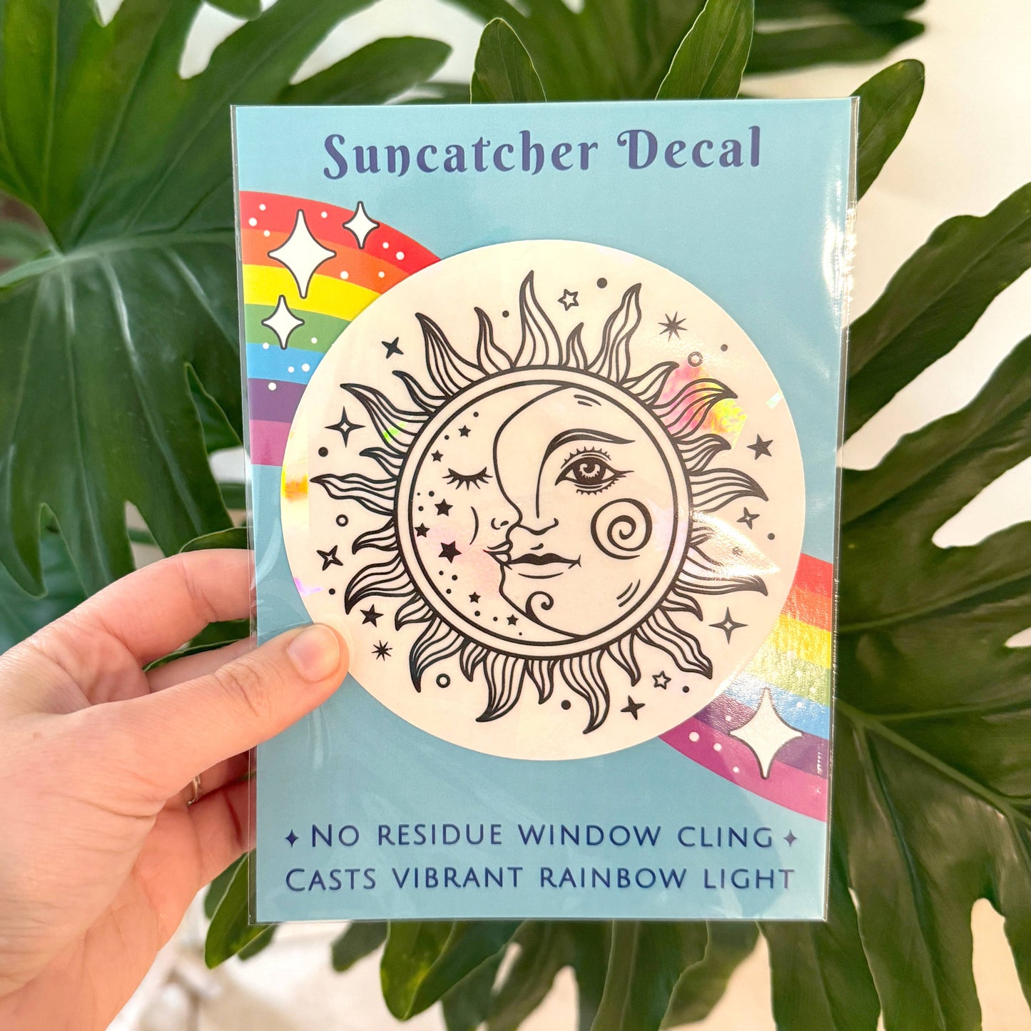 Sun and Moon Celestial Suncatcher Window Decal