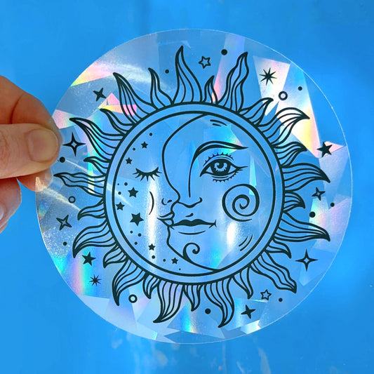 Sun and Moon Celestial Suncatcher Window Decal