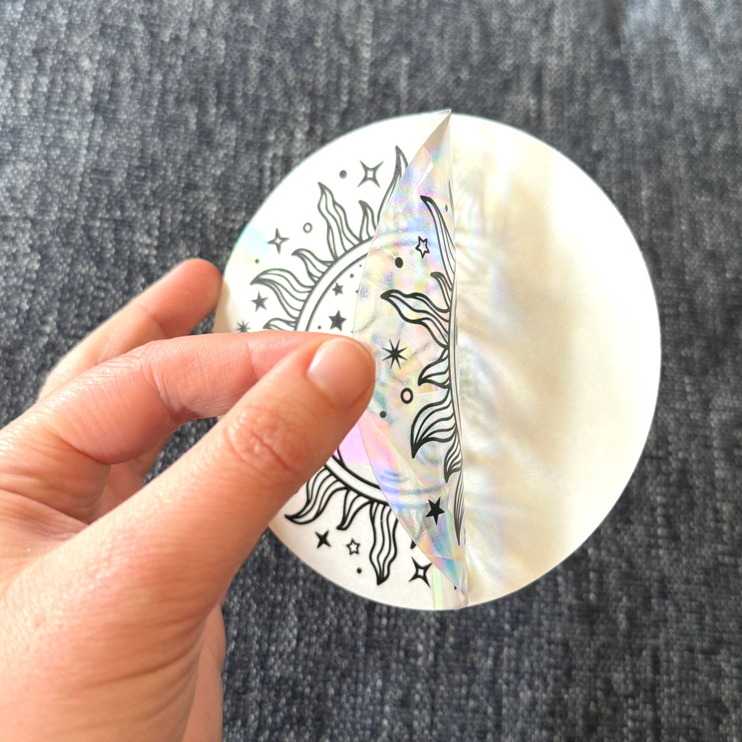 Sun and Moon Celestial Suncatcher Window Decal
