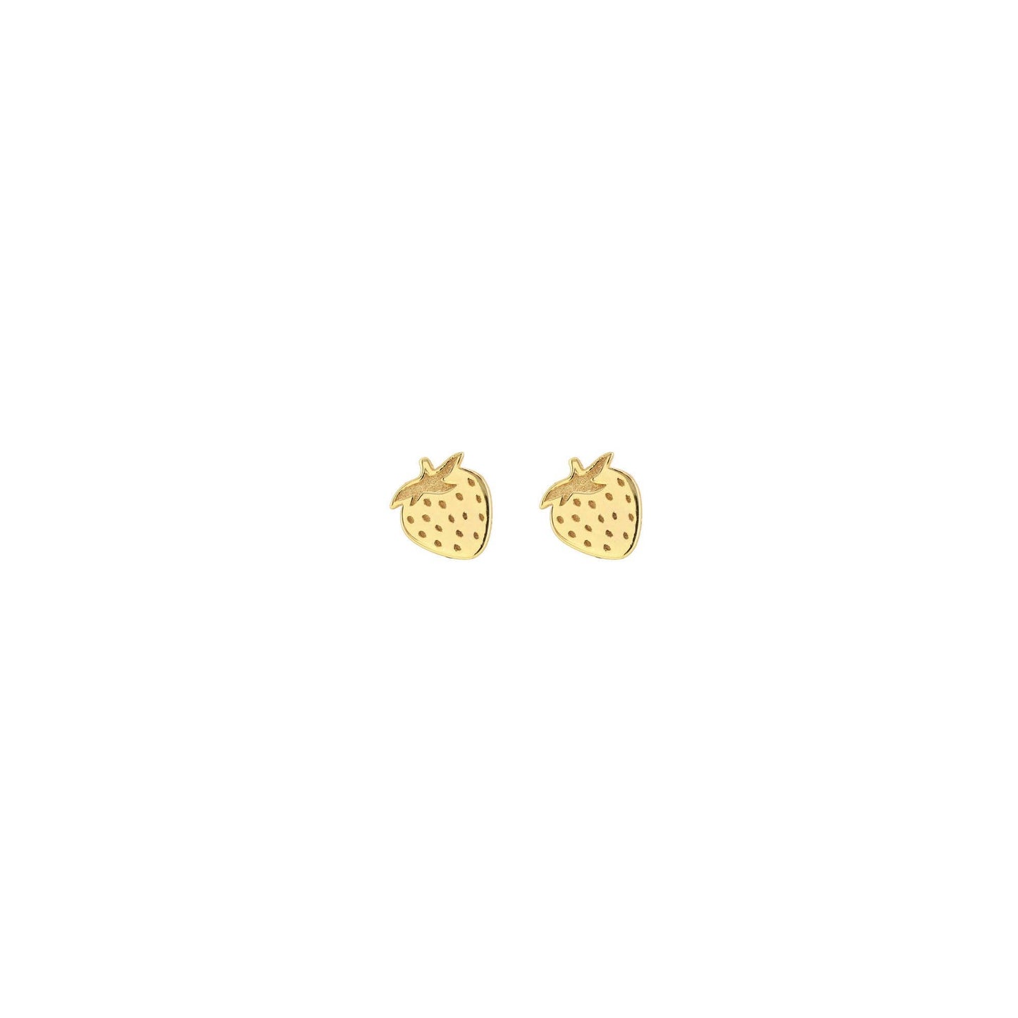 Sterling Silver Strawberry Stud Earrings