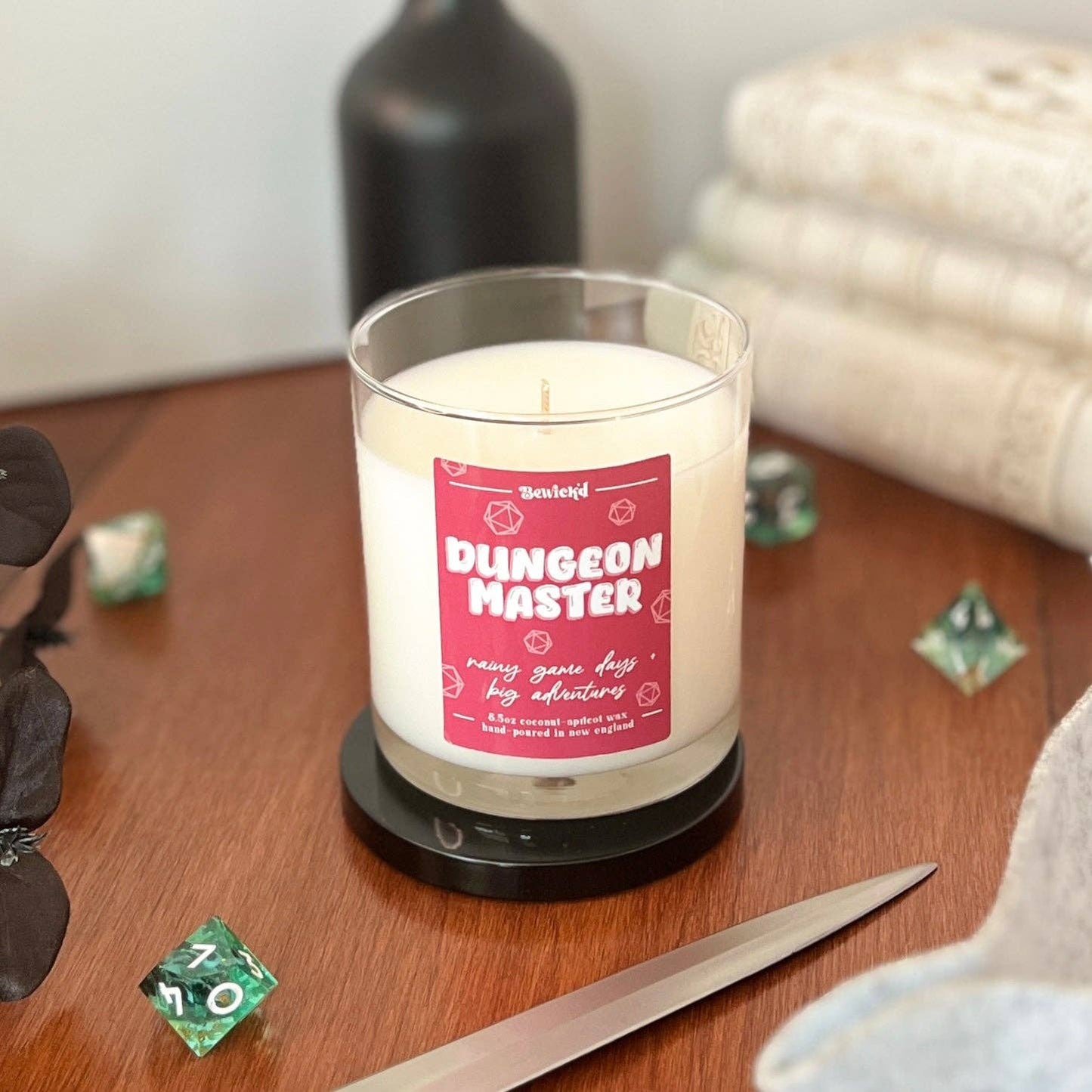 Dungeon Master Candle - TTRPG-inspired Luxury Coconut Apricot Wax