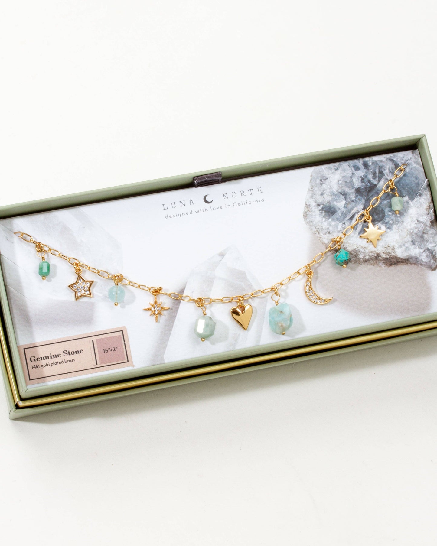 Blue Skies Gemstone Charm Necklace