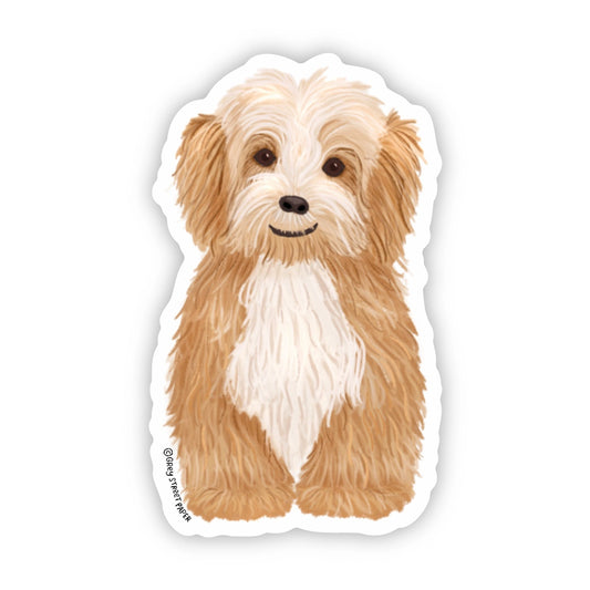 Grey Street Paper Smiling Pup Sticker